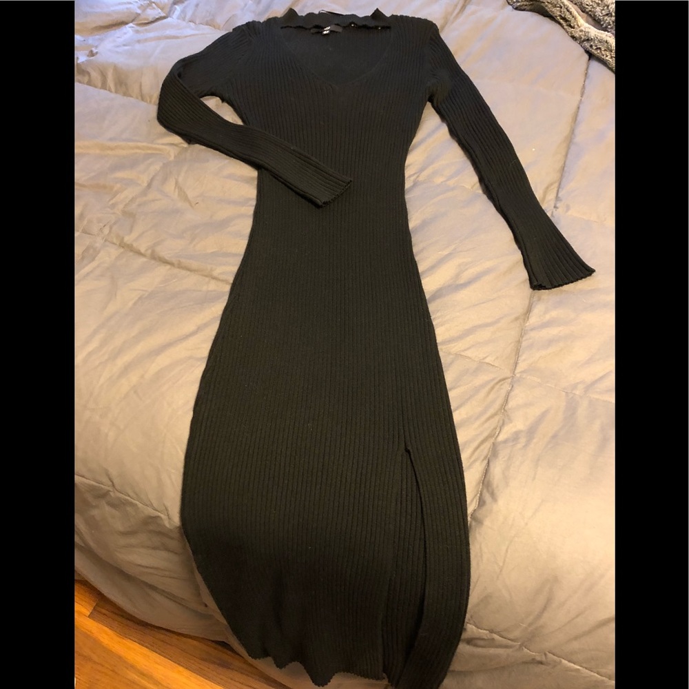 Black misguided dress